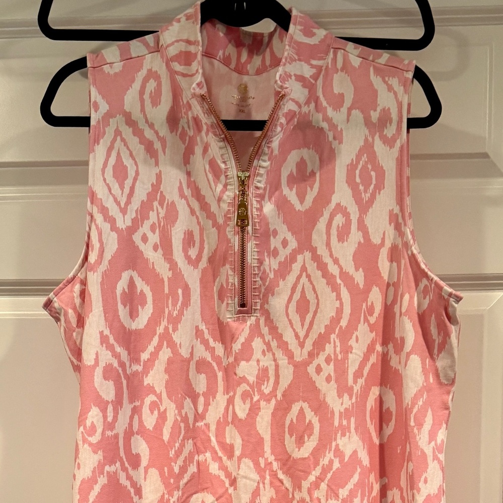 Spartina Pink Zip front knit dress NWOT XXL